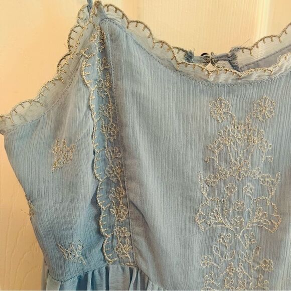 Urban Outfitters Sky Blue Lace Maxi Dress - Picture 7 of 10